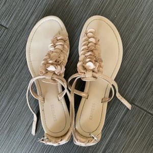 Light ballet pink sandals from Express